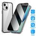 Magnetic Case for Phone 12ProMax iMounTEK 360Â° Full Protection Anti-Peeping Phone Cover Double Sided Tempered Glass Shockproof and Scratch Resistant Protection Support Wireless Charger Case(Silver)