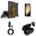 BC Armor Case for Galaxy S23 Bundle with Heavy Duty Belt Holster Case (Deer Hunting Camo) Earbuds 15W Car Charger (2-Pack) Glass Screen Protectors