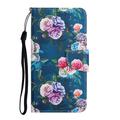 UUCOVERS for S-amsung Galaxy A14 5G Flip Wallet Case Colorful PU Leather Hand Strap Credit Card Slots Pocket Kickstand Magnetic Clasp Painted Phone Case Cover for Galaxy A14 5G (2023) Colorful Roses