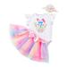 Sunisery My 1st Easter Infant Baby Girl Sleeveless Romper Bunny Bodysuit Lace Tutu Skirt Headband 3Pcs Summer Outfits Pink Bunny 18-24 Months