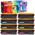 Amstech 8-Pack Compatible Toner Replacement for Brother TN-315 TN-315BK TN-315C TN-315M TN-315Y for HL-4150CDN 4570CDW 4570CDWT MFC-9460CDN 9560CDW 9970CDW(Black Cyan Magenta Yellow)