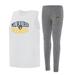 Women's Concepts Sport Charcoal/White Milwaukee Brewers Contend Tank & Leggings Set