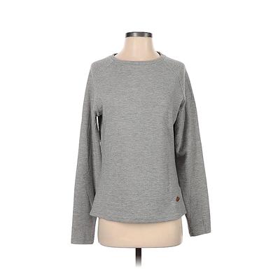 Merrell Sweatshirt: Gray Solid Tops - Women's Size Small