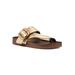 Women's Harley Sandal by White Mountain in Antique Gold Leather (Size 7 M)