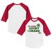 Youth Tiny Turnip White/Red St. Louis Cardinals Lucky Charm 3/4-Sleeve Raglan T-Shirt