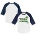 Youth Tiny Turnip White/Navy Minnesota Twins Lucky Charm 3/4-Sleeve Raglan T-Shirt