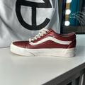 Vans Shoes | Burgundy Leather Vans | Color: Red | Size: 4bb