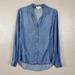 Anthropologie Tops | Anthropologie Cloth & Stone Blue Chambray Hi/Lo Button Front Long Sleeve Tunic M | Color: Blue | Size: M