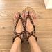 Anthropologie Shoes | Anthropologie Bnwt Lola Cruz Black Ruffle Studs Statement Flat Sandal | Color: Black/Silver | Size: Various