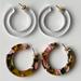 Madewell Jewelry | Madewell Resin Hoop Earrings - Set Of 2 | Color: Brown/Pink | Size: Os