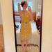 Anthropologie Dresses | Holiday Sale!!: Anthropologie Yellow Floral Goddess Dress | Color: Purple/Yellow | Size: S