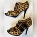 Michael Kors Shoes | Michael Kors Leather Black Tan Cheetah Pattern Strappy Heel 6/36.5 New | Color: Black/Tan | Size: 6