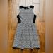 Madewell Dresses | Madewell Black White Sleeveless Fit & Flare Texture Dress Size M Excellent!! | Color: Black/White | Size: M