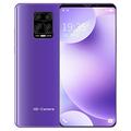 Jectse Note9 Plus Smartphone, 5.72in 3G Network Unlocked Mobile Phone with Face Recognition, 4GB RAM 32GB ROM, 2.4G 5G Dual Screen Quad Core Dual SIM WiFi for Android11 (Purple)