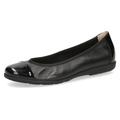 Ballerina CAPRICE Gr. 40, schwarz (schwarz, glänzend) Damen Schuhe Ballerinas