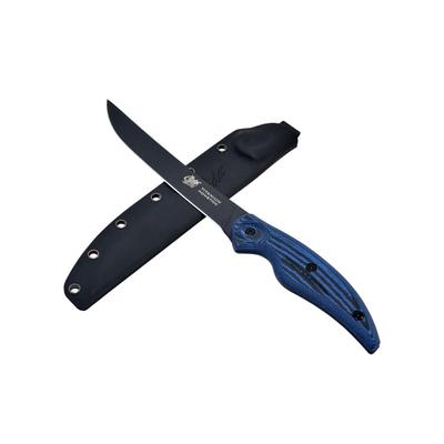 Cuda Knives Cuda 7 in Wide Fillet Fixed Blade Knife 7in Standard Edge Black 18126