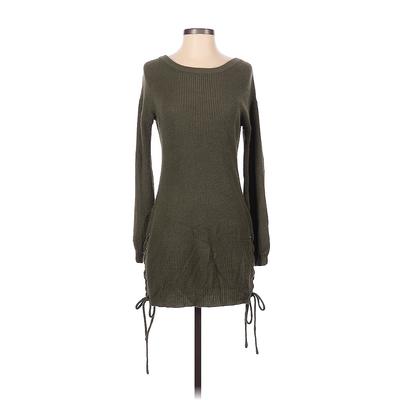 Lulus Casual Dress - Sweater Dress: Green Print Dresses - Women's Size X-Small
