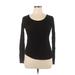 Glitz Long Sleeve T-Shirt: Black Print Tops - Women's Size X-Large