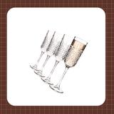 Eternal Night Vintage Champagne es Set Of 4, Mimosa es, Champagne Flutes, Sparkling Wine es, Durable Flute es | 9 H in | Wayfair