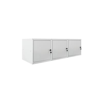 PROREGAL Mega Deal 3x Schließfachwürfel Cubic, HxBxT 35x35x35cm, Grau, Spind Spindschrank Schließfachschrank Schließfach