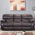 Wildon Home® Helotes 87.5" Wide Vegan Leather Sofa Recliner Chair Switchable to Loveseat Faux Leather | 39 H x 87.5 W x 34.2 D in | Wayfair