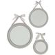 Atmosphera - Set di 3 specchi rotondi Ribbon D20 27 33,5 cm - Taupe créateur d'intérieur
