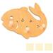 Wooden Key Holder Fish Wall Mounted Wooden Key Hooks Wall Mounted With 3 Hooks 7.48 x 6.5inch