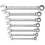 GEARWRENCH 7 Pc. 12 Pt. Ratcheting Combination Wrench Set Metric - 9417