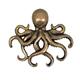 Octopus Key Holder Bronze Retro Look Key Hook Sea Theme Hook Key Hanger Ocean Decorations for Wall