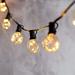 Lights4fun Inc. 10 Glass Bulb G40 Battery Operated Micro LED Indoor & Outdoor Globe String Lights