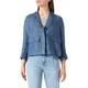 GERRY WEBER Damen 730030-31262 Blazer 3/4 Arm, Indigo Blue Leinen, 44