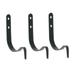 5pcs Metal Hanging J Shape Hooks Household Living Room Bedroom Heavy-duty Hanger for Hats Clothes Props with Screws (Black)