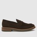 Base London reunion suede loafer shoes in brown