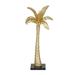 The Novogratz Gold Polystone Palm Tree Sculpture Gold - 9 W 20 H
