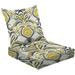 2-Piece Deep Seating Cushion Set Colorful ikat vintage style Elegant ethnic Hand drawn oriental art Outdoor Chair Solid Rectangle Patio Cushion Set