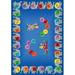 Joy Carpets 1434D Circus Elephant Parade 7 ft.8 in. x 10 ft.9 in. WearOn Nylon Machine Tufted- Cut Pile Educational Rug