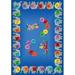 Joy Carpets 1434B Circus Elephant Parade 3 ft.10 in. x 5 ft.4 in. WearOn Nylon Machine Tufted- Cut Pile Educational Rug