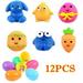 Easter Mochi Squishy Stress Reliever Toys Easter Eggs for Boys Girls Easter Basket Egg Fillers Gifts Party Favors 12PCS