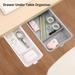 Wanwan under Desk Storage Box Self-adhesive Reusable High Capacity Dust-proof Home School Table Drawer Pencil Tray for Indoor