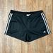 Adidas Shorts | Adidas Mens Black Jogger Shorts W 3 Stripes 2 Pkt Elastic Waist Logo Size Xl | Color: Black/White | Size: 35