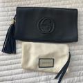 Gucci Bags | Gucci Soho Leather Clutch - Black | Color: Black/Gold | Size: Os