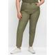 Stretch-Hose SHEEGO "Große Größen" Gr. 50, Normalgrößen, grün (khaki) Damen Hosen 5-Pocket-Hose Stretch-Hosen