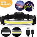 FNNMNNR LED Headlamp Flashlight Waterproof Lightweight LED Head Lamp 220Â° Wide Angle Headlight with 3 Modes for Camping Fishing and Outdoor