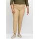 Stretch-Hose SHEEGO "Große Größen" Gr. 50, Normalgrößen, beige (beigefarben) Damen Hosen 5-Pocket-Hose Stretch-Hosen