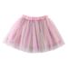 IROINNID Toddler Girls Tutu Skirts Cute Party Dance Skirts Embroidery Net Yarn Skirts Children Girls Tulle Princess Dressy Skirt Clearance