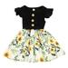 WIBACKER Toddler and Little Girl Summer Floral Dress Kids Girls Casual Swing Sundress