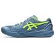 ASICS Men's Gel-Resolution 9 Tennis Shoes, Steel Blue/Hazard Green, 13 UK