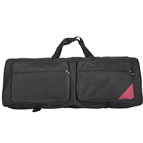 600D Dual Zipper bag,73-Key 76-Key Keyboard Electric Piano Organ Gig Bag Soft Case 46.4" * 16.5" Durable 600D Cloth PE Foam Padded Dual Zipper
