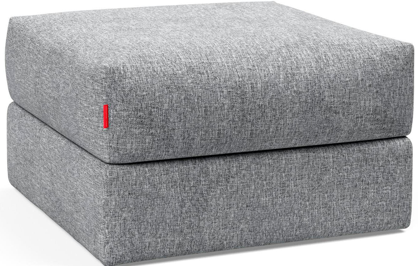 Polsterhocker INNOVATION LIVING ™ "Cornila, Fußhocker, Pouf", grau (granit), B:75cm H:45cm T:75cm, 100% Polyester, Hocker, Sitzhocker, aufklappbar, großer Stauraum, frei im Raum stellbar