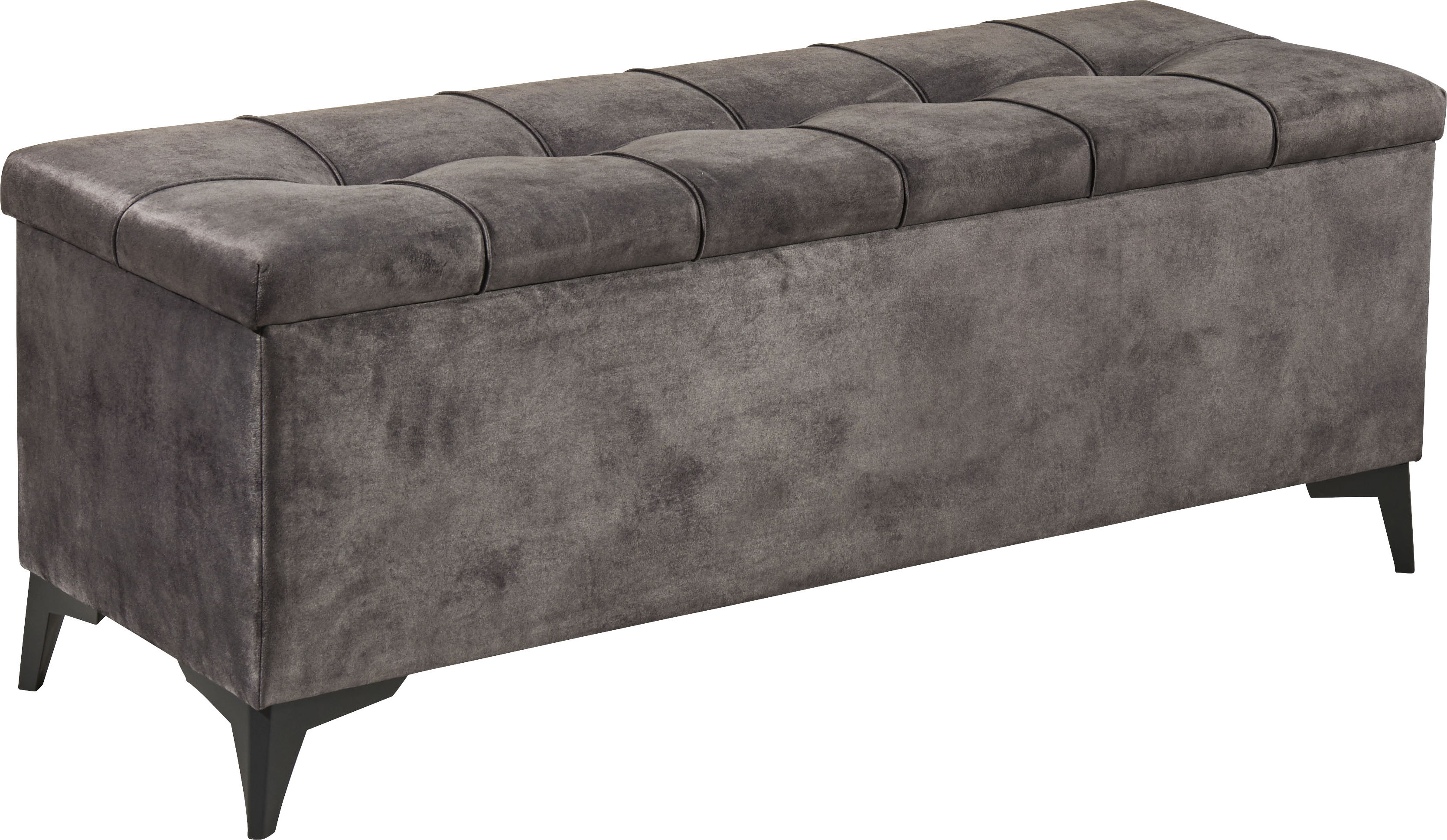 Truhenbank ED EXCITING DESIGN "Oregon", braun, B:139cm H:58cm T:50cm, 100% Polyester, Sitzbänke, Breite 140cm, Bettbank mit Stauraum